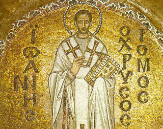 Мозайка на икона на св. Йоан Златоуст от Света София