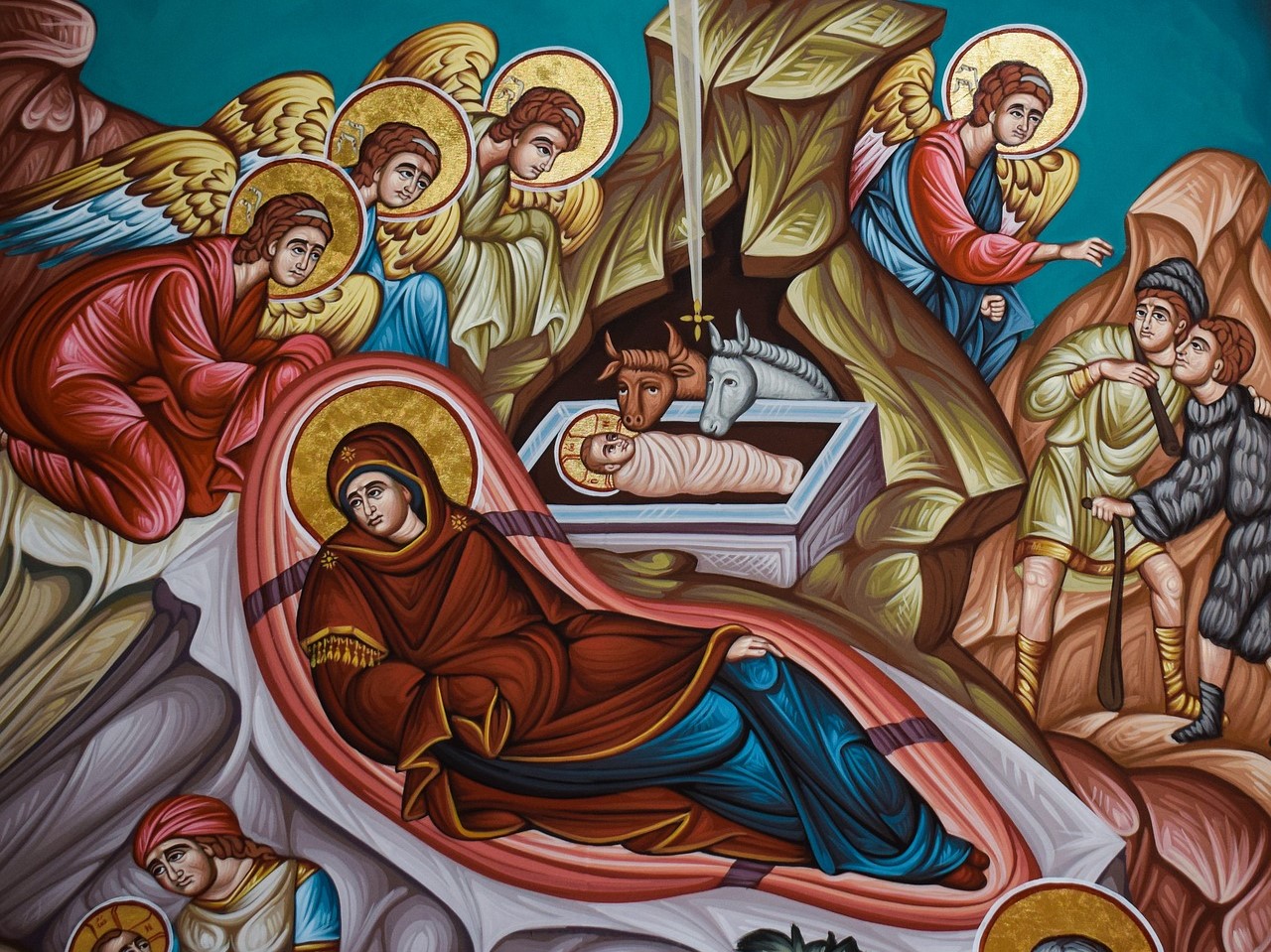 Стенопис на Рождество Христово